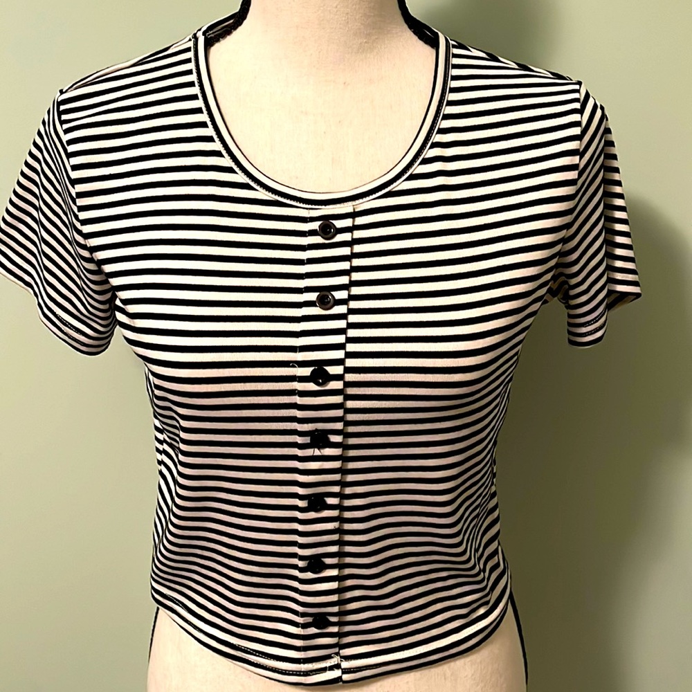 Shein Striped knit shirt sz L